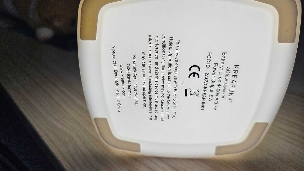 Kreafunk aGLOW Power Bank / Głośnik / Światło - bluetooth