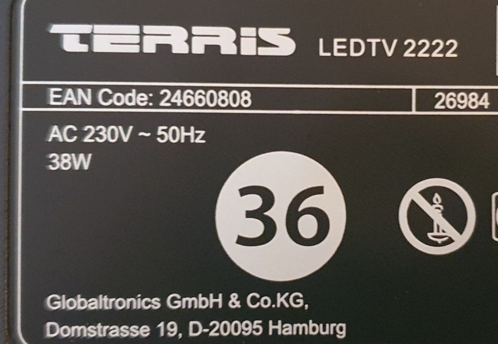 Плаский телевізор діагональ 56см