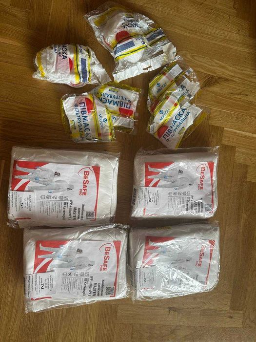 Комбінезон захисний BeSafePro PP+microPE Розмір 2XL маска фільтрувальн