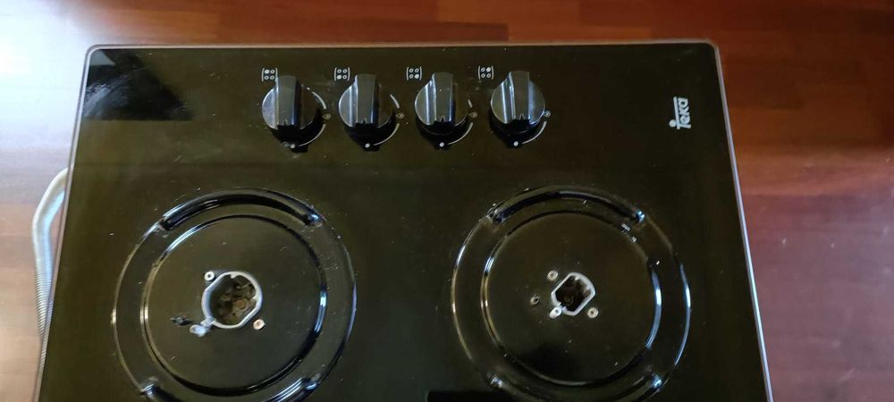 Placa de Fogão Teca, de vidro cerâmica, a gás,  em boas condições