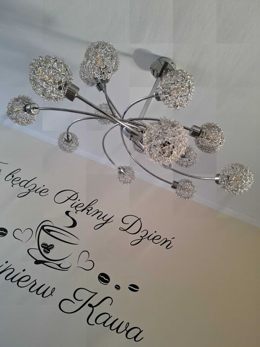 Lampa  - żyrandol sufitowa chromowana