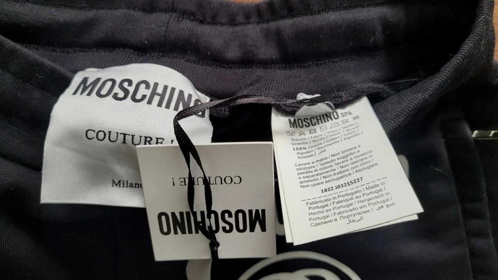 Moschino Logo spodnie dresowe czarne sweat pants Black Men S (46) NEW!