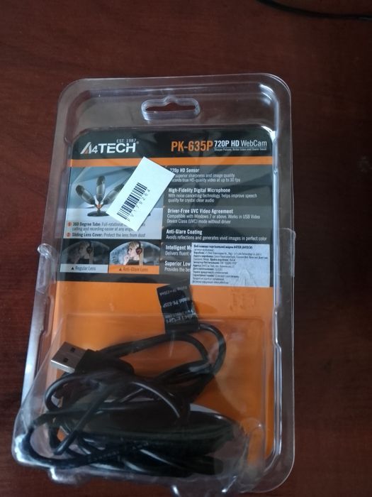 Веб-камера Web Camera A4Tech PK-635P 720p USB 2.0 Black/Grey