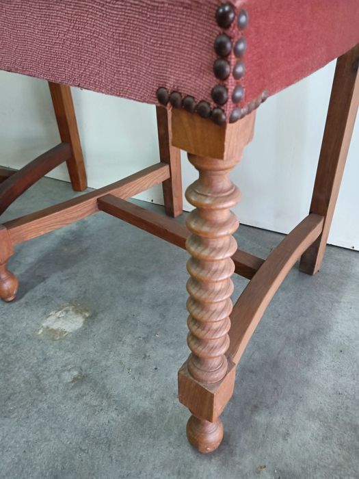 Cadeiras de quarto em madeira maciça , tecido em veludo lavável, exemp