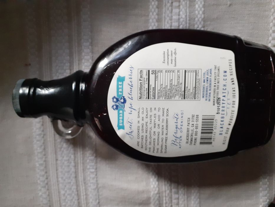 Syrop jagodowy bez cukru, z USA, poj  355ml