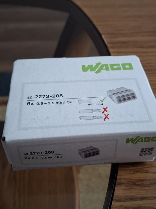 Wago Szybko złączki[8x, 2x]