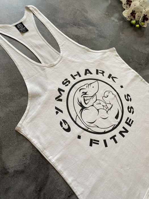 Майка Gymshark белая мужская оригинал