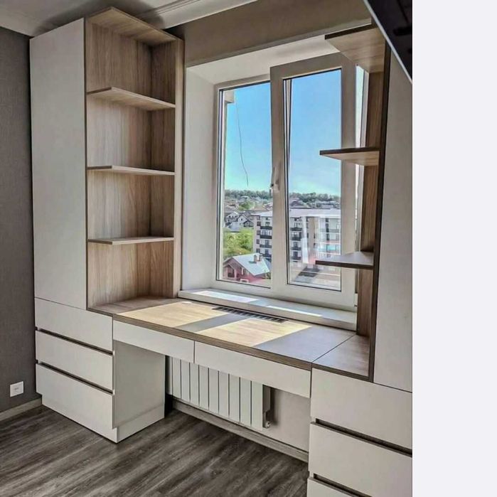 Roupeiros integrados com secretárias