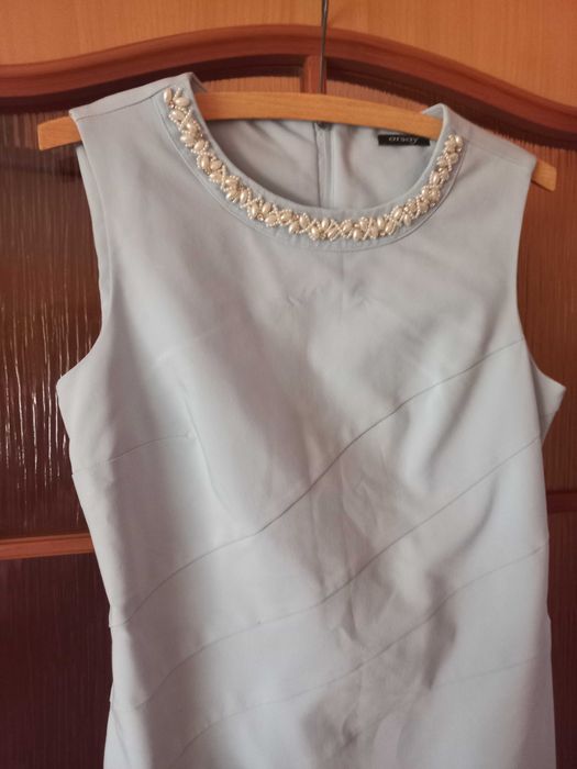 Sukienka elegancka ołówkowa ORSAY 38 błękitna