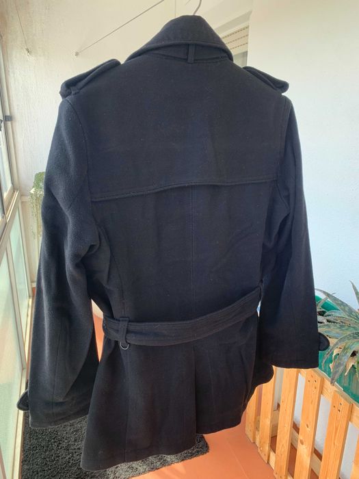 Sobretudo / Trench Coat Preto H&M – Tamanho M (48)