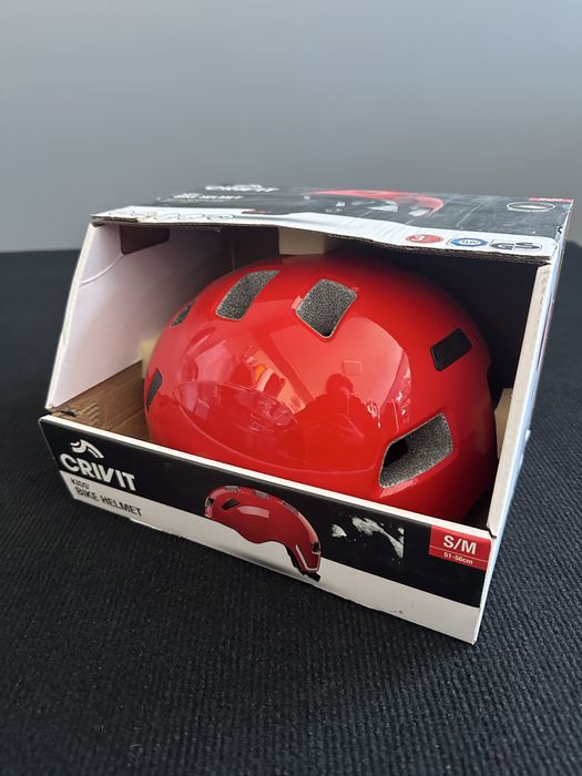 Дитячий велосипедний шолом CRIVIT XS/S червоного кольору