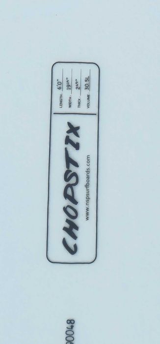 Prancha de Surf NSP CHOPSTIX 30.5L quilhas/deck incluido (short board)