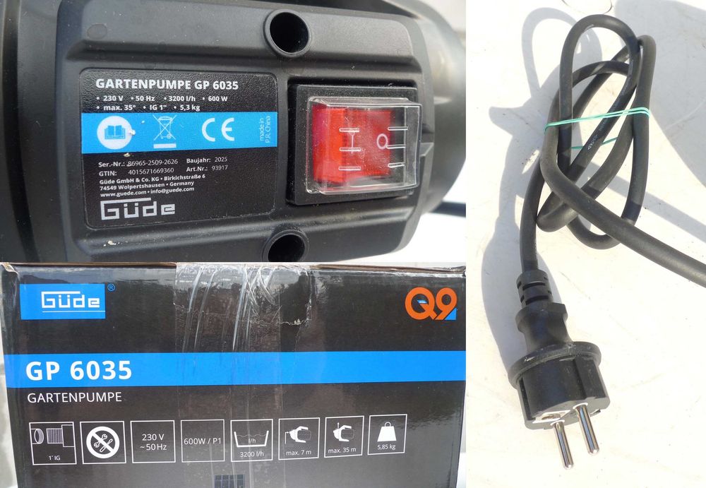 Pompa wody Güde 6035 600W 3200l/h ogród podlewanie basen oranżeria