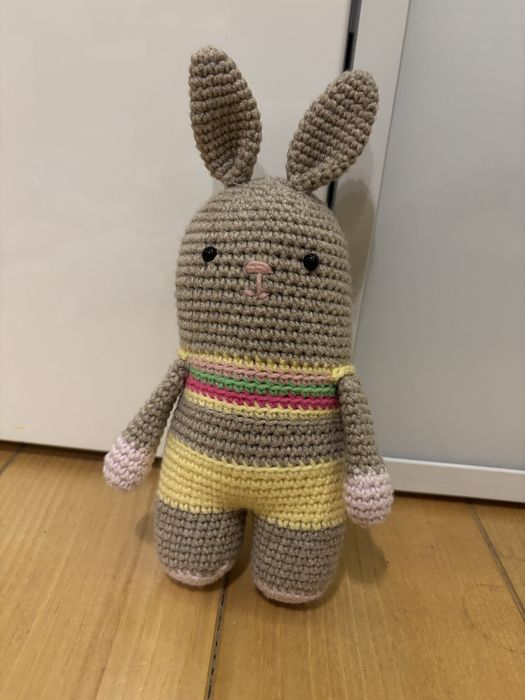 Zabawka królik handmade na szydełku