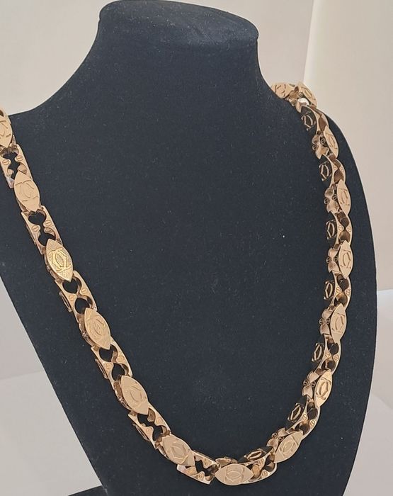 Złoty łańcuszek splot CARTIER 585 64 cm 96 g 350 zł/ 1g
