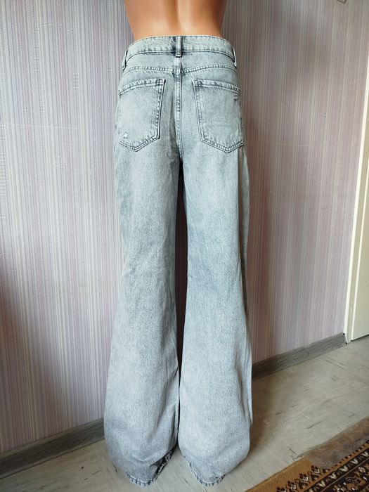 Трендовые Wide Leg джинсы FB Sister | Идеальный Light Grey | XS