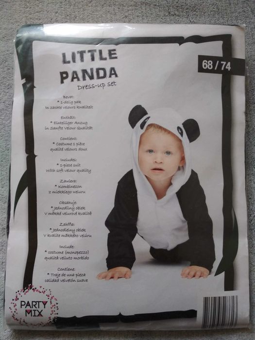 Strój/przebranie/kostium/kombinezon "Mała Panda" r. 68/74 (NOWY)