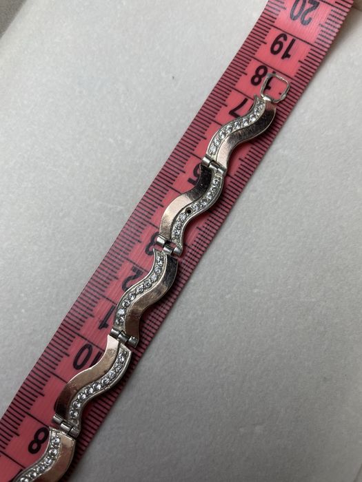 Продаю срібний браслет з золотими напайками