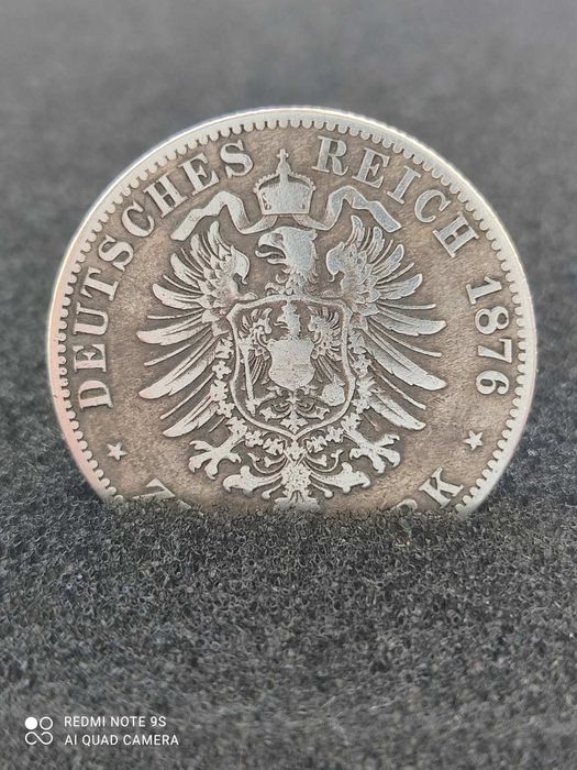 2 марки 1876 серебро