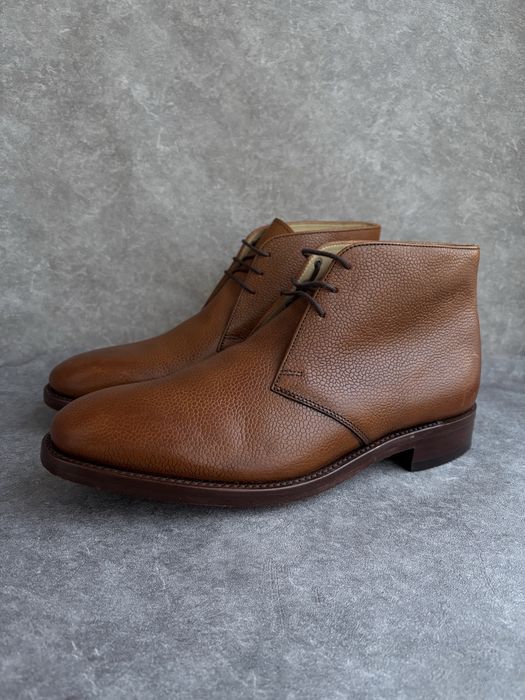 Мужские кожаные ботинки туфли люкс лакшери Loake 1880 Kempton Chukka Boots Made in England