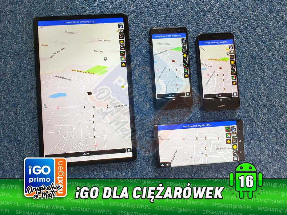 Aplikacja iGO Nextgen Mapy Nawigacja dla TIR Ciężarówki Android WinCE