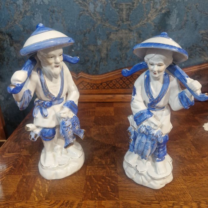 Komplet 2 figurek porcelanowych