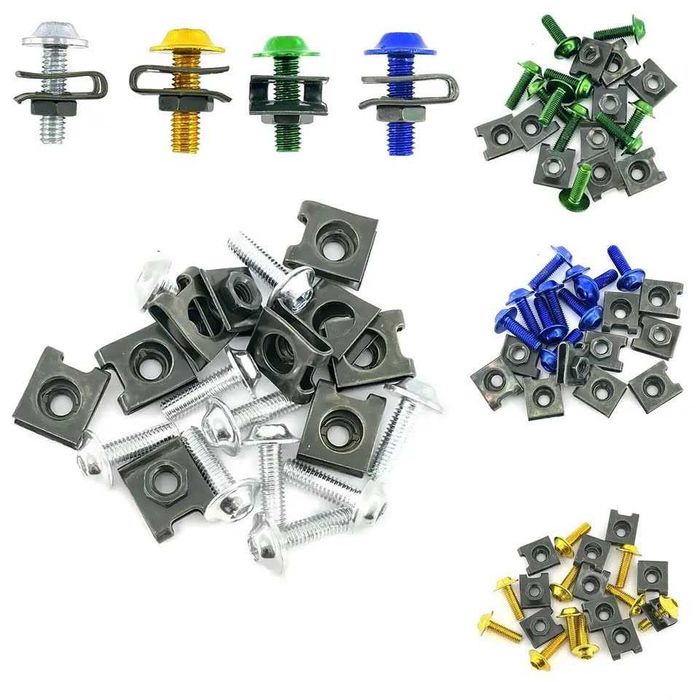 Molas metálicas (5 unidades) parafusos carenagens - M6 x 16 mm