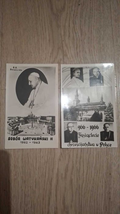 Dwie religijne pocztówki z okresu PRLu