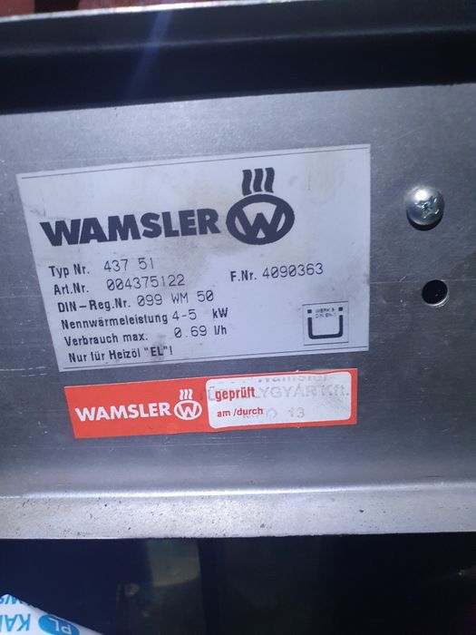Piecyk na olej opałowy, ropę, ON. Wamsler