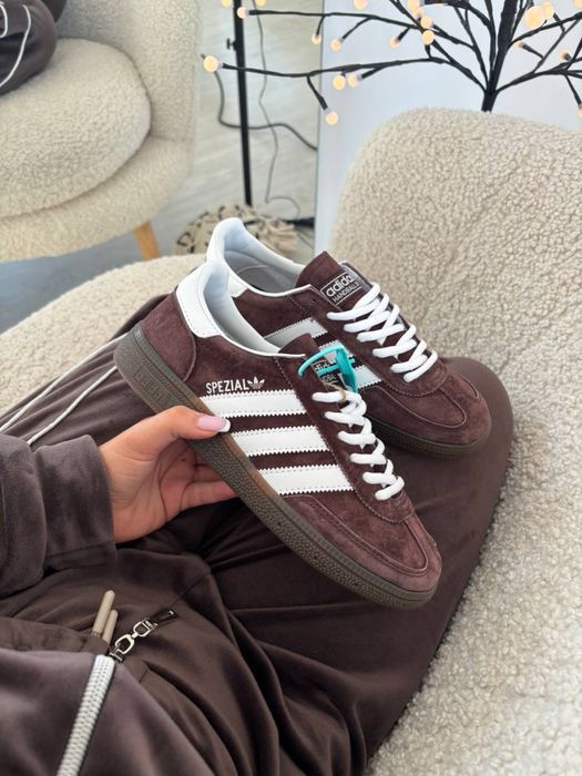 ‼️НОВИНКА‼️36-41 Adidas Spezial Handball Brown White samba sl 96