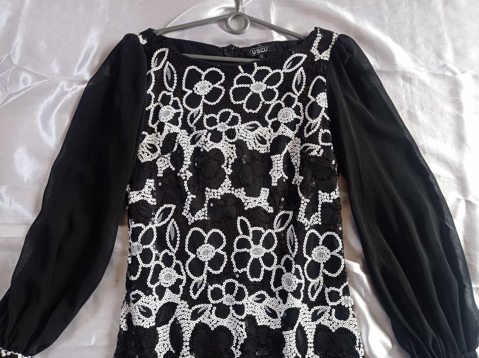 USCO Sukienka wieczorowa cekiny połysk Andrzejki Sylwester 38