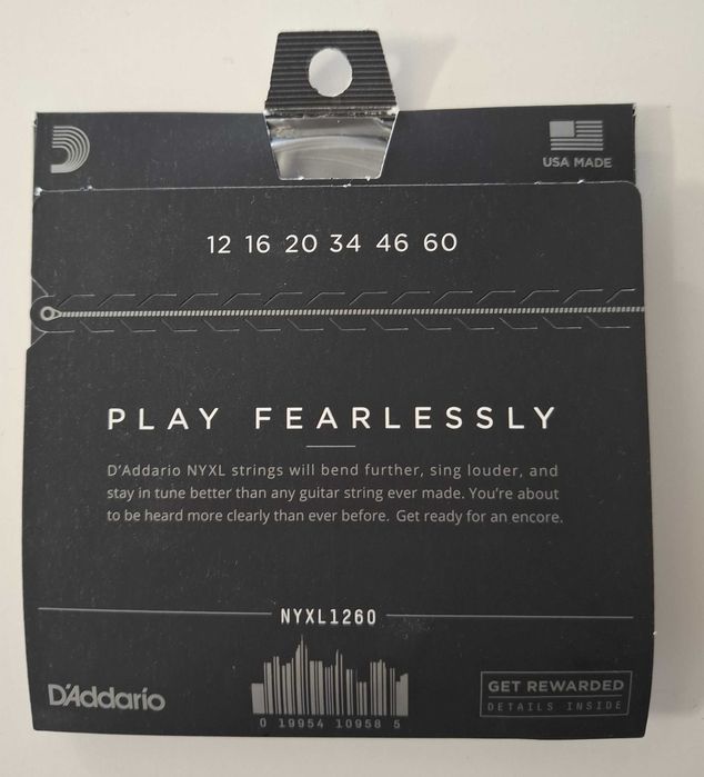 Struny D’Addario NYXL 12-60 | NYXL1260 | Gitara elektryczna