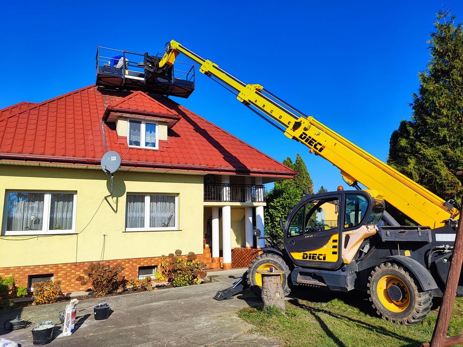 Usługi ładowarka teleskopowa koparko ładowarka  dźwig koszowy
