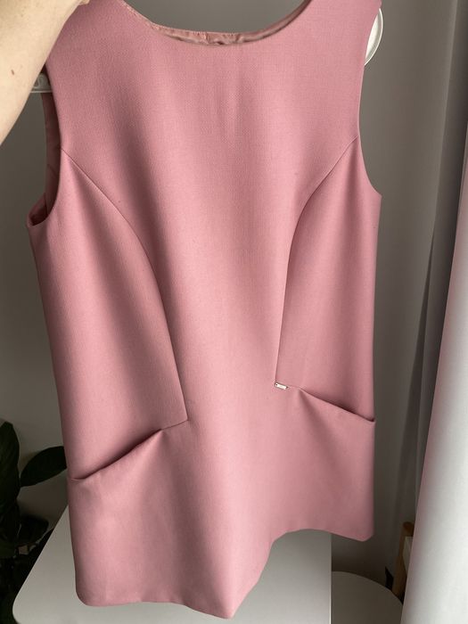 Elegancka sukienka SIMPLE r.42 różowa pudrowy róż
