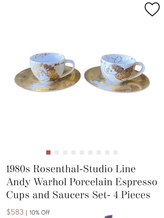 Rosenthal 2 filiżanki limitowana seria Andy Warhol