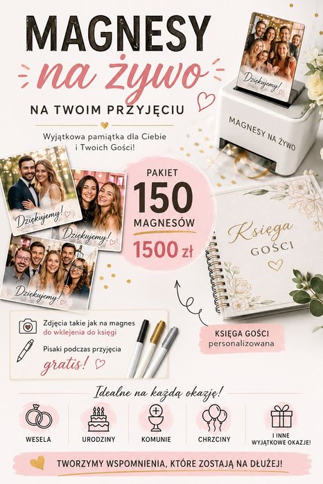 Magnesy na żywo na twoim przyjęciu