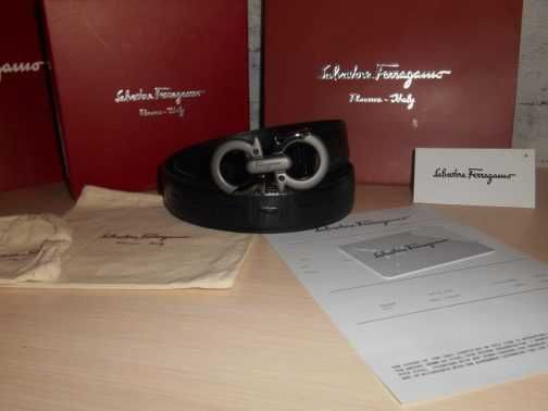 Salvatore Ferragamo pasek firmowy, skóra naturalna, Włochy 169