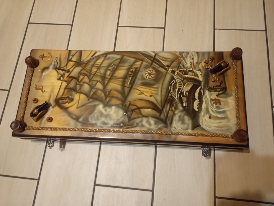 Нарды ручная работа, Хай-тек подарочные Парусник ,Воин,Русалка