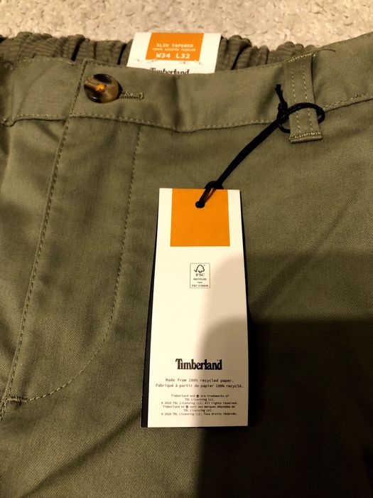 Timberland Powered by Outlast Spodnie Męskie Khaki W34 L32 Nowe z metką
