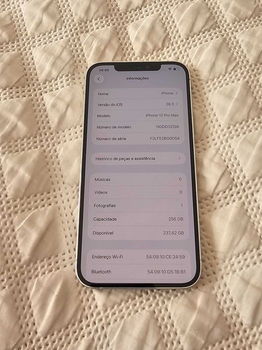 Iphone 12PRO MAX 256GB.  100% Bateria original.  Exelente.