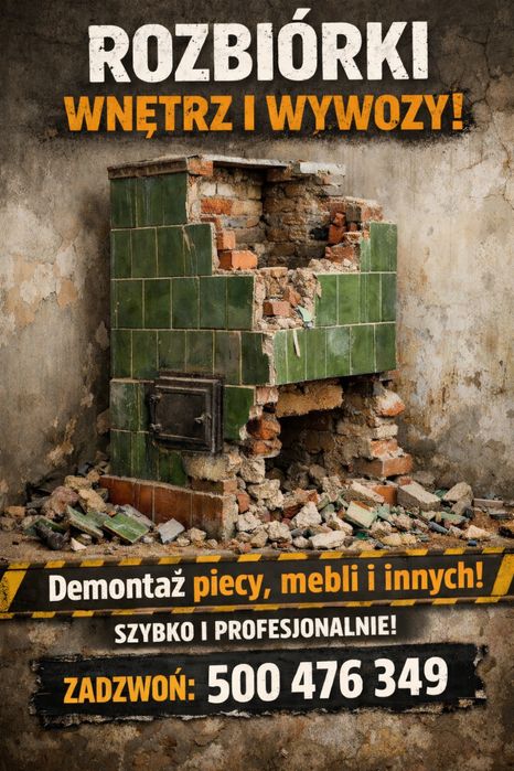 Rozbiórki, opróżnianie mieszkań, piwnic, itp. Wywóz i utylizacja ŚLĄSK