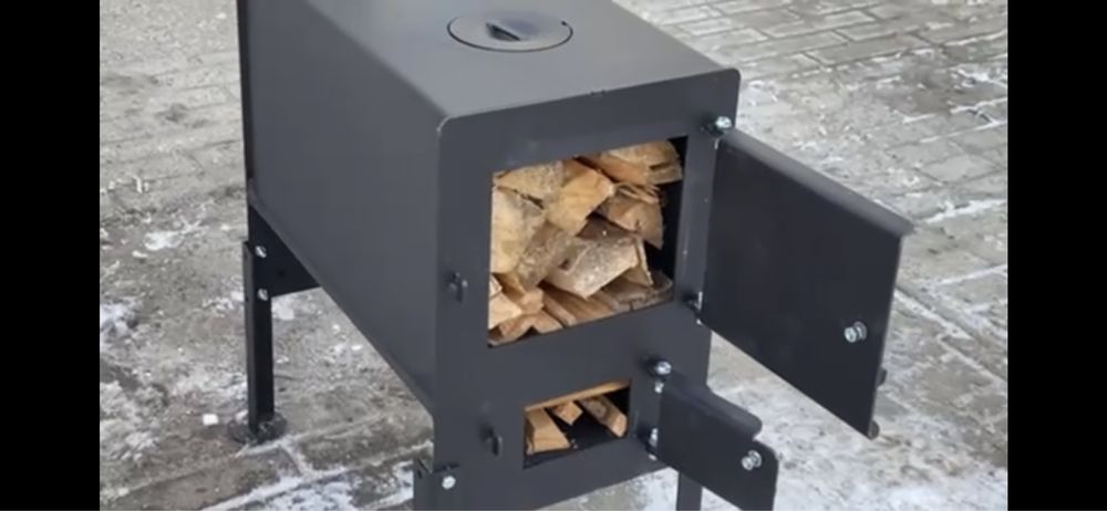 Буржуйка, піч бліндажна, піч на дровах, дровокол, тепло в оселю