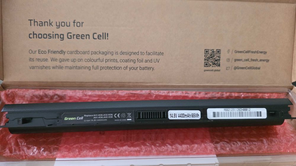 Bateria GREENCELL AS62 para Asus A46 A56 K46 K56 S56 A32-K56