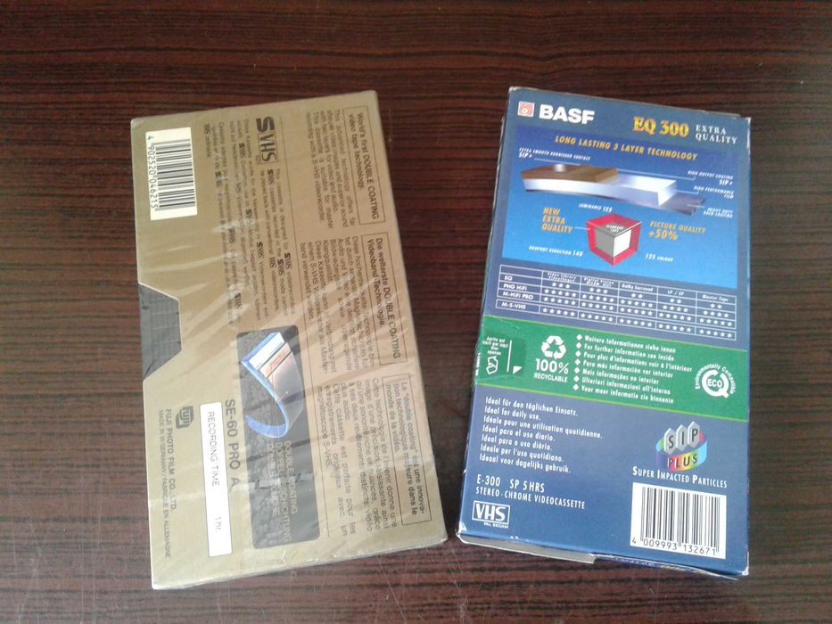 Cassetes VHS e VHS-C, NOVAS!