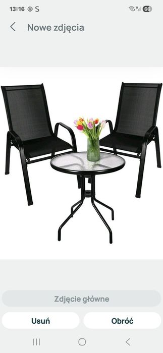 Stolik i dwa krzesła