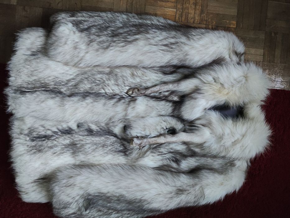 Futro z lisa damskie luksusowe premium ciepłe zimowe płaszcz kurtka