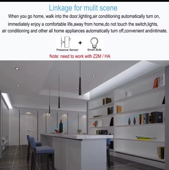 Inteligentny Czujnik Obecności Zigbee 3.0 (24G mmWave + PIR)