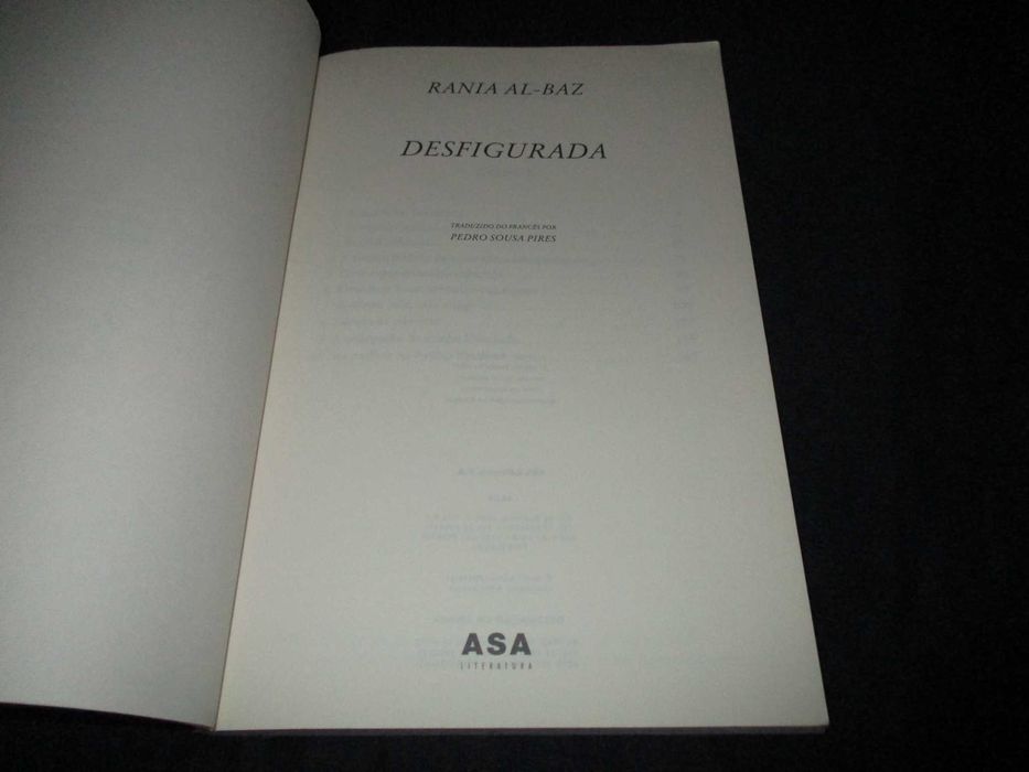 Livro Desfigurada Rania Al-Baz Edições ASA