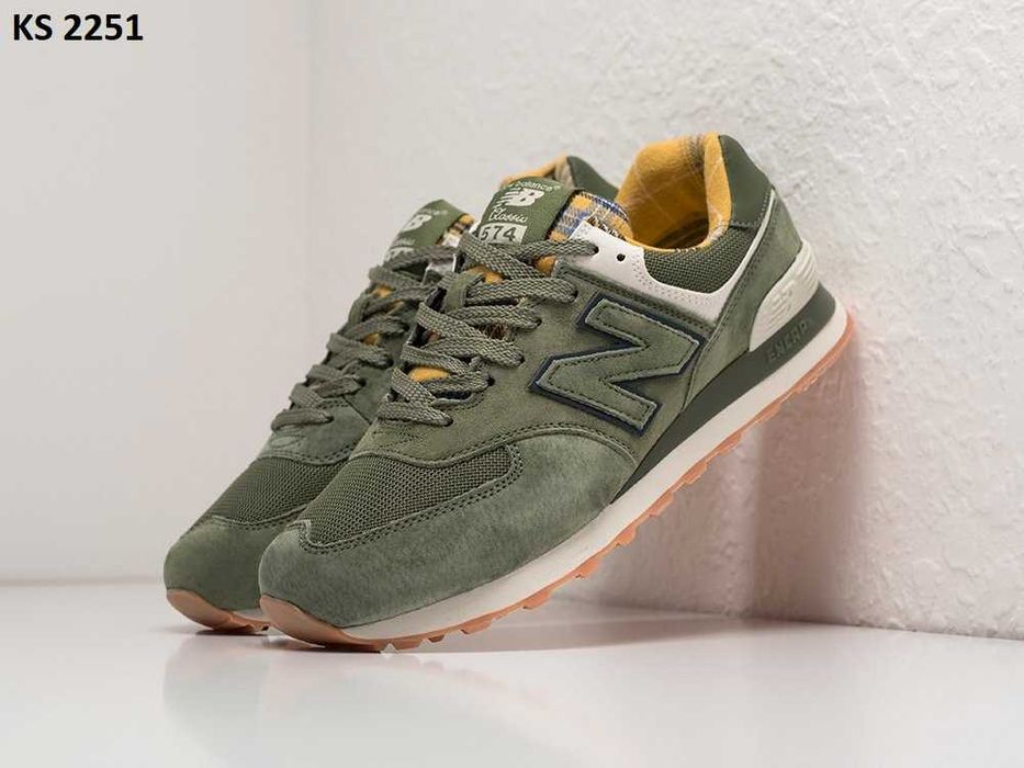 Кросівки New Balance 574 Green Yellow. Арт: KS 2251