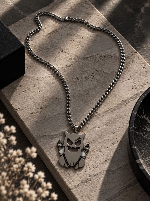 Naszyjnik Łańcuszek Chain Duszek 2115 White 2115 Stal Nierdzewna posrebrzana Rockstar